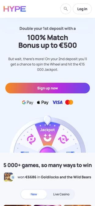 Hype Kasino casino mobile