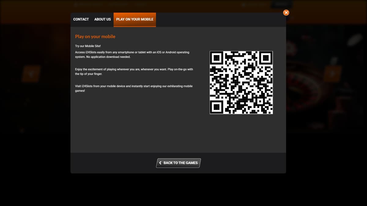 Mobile version i24Slots Casino