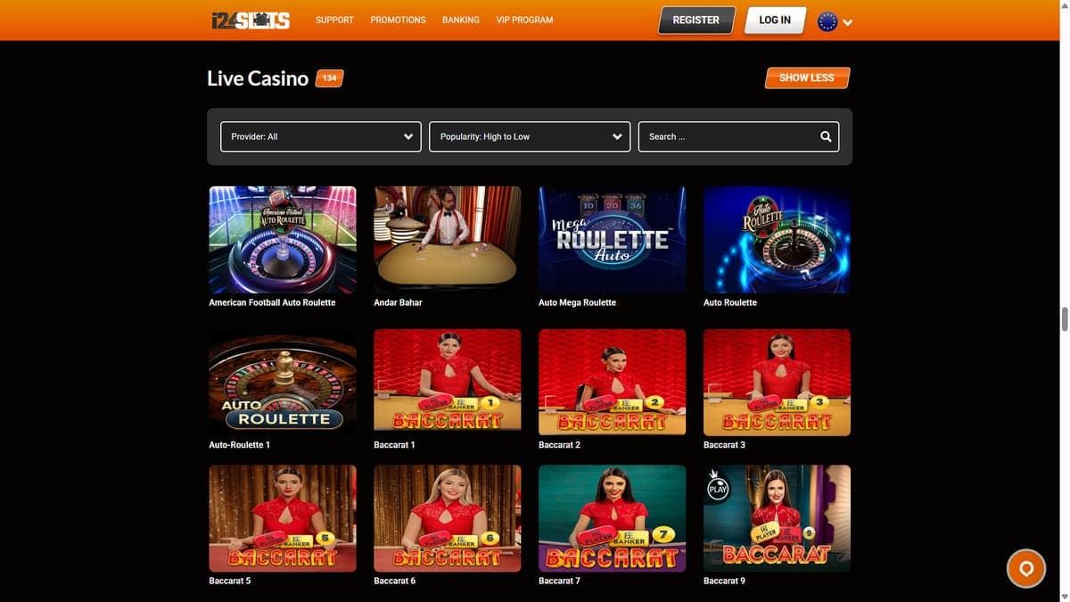 Live casino i24Slots Casino