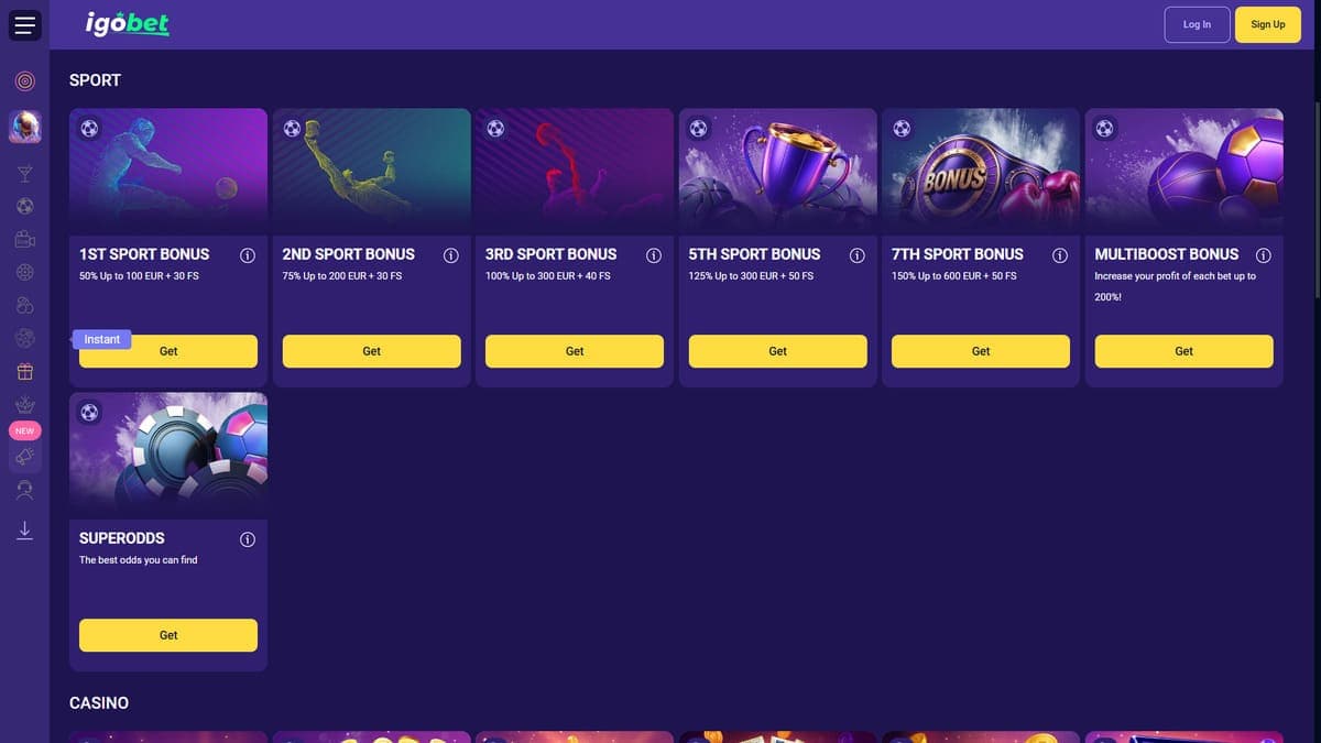 Casino bonus Igobet Casino