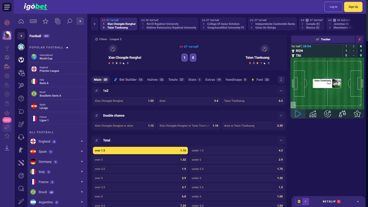 Live betting Igobet Casino