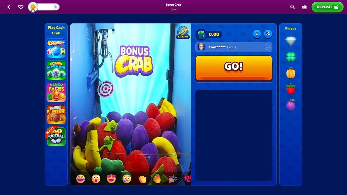 Bonus crab Infinity casino