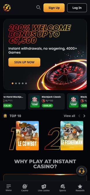 Instant casino mobile