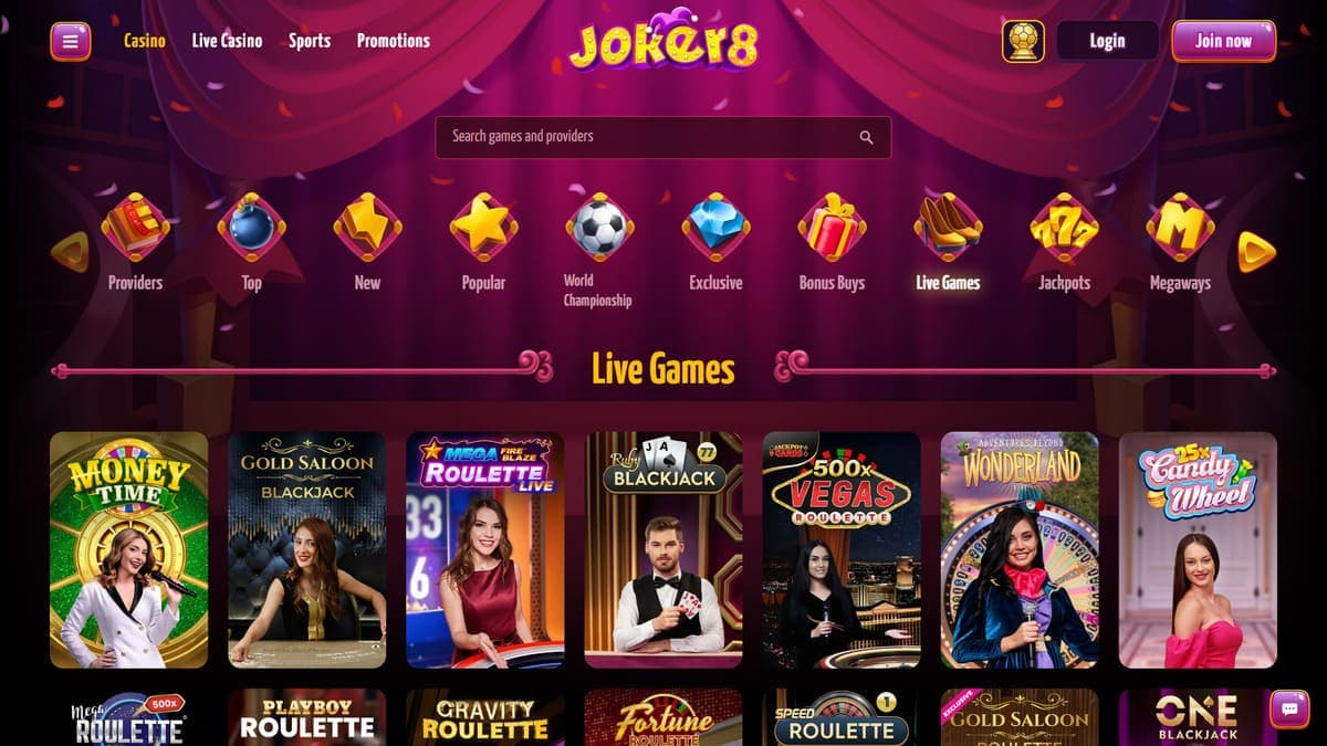 Live Casino Joker8 Casino