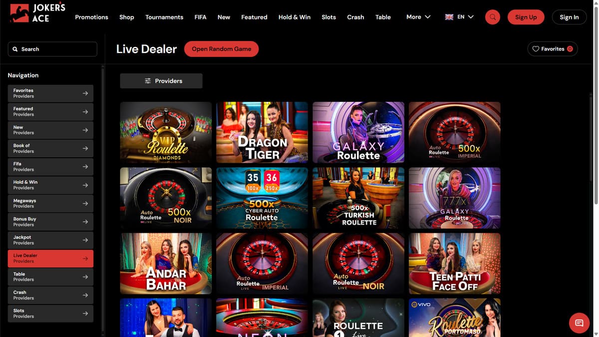 Live Jokers Ace Casino