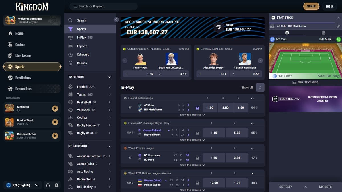 Sports betting Kingdom Casino