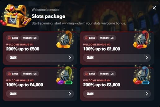 Welcome bonus Kingdom Casino