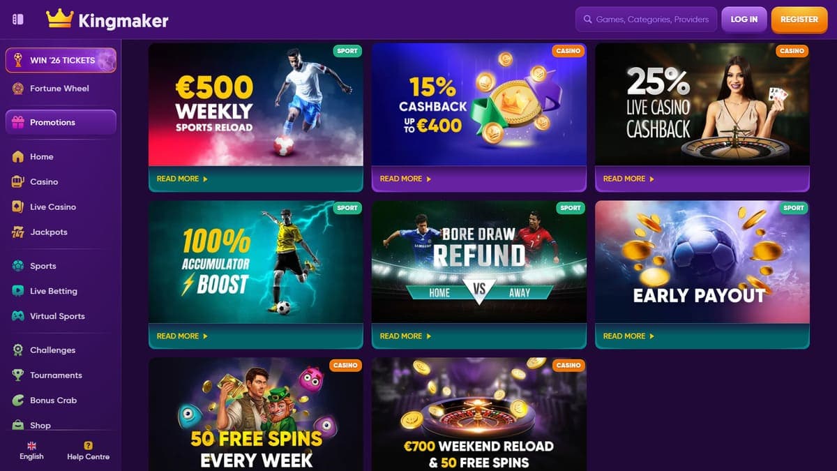 Promos Kingmaker Casino