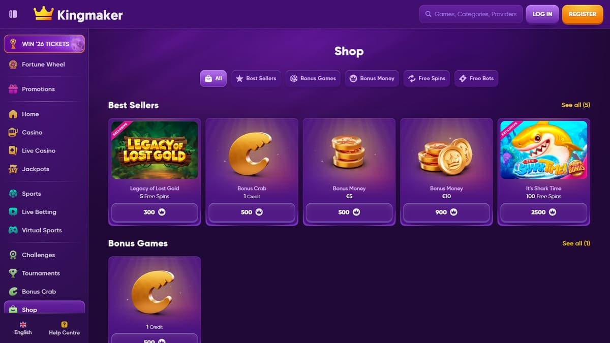 Shop Kingmaker Casino