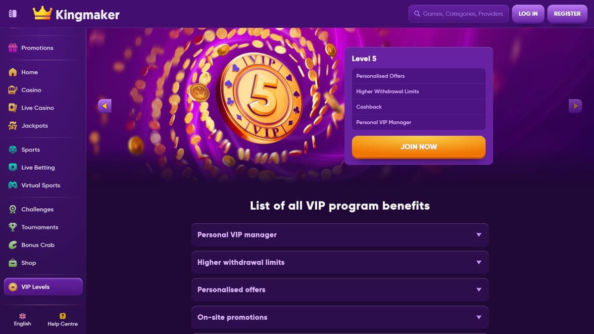 VIP Kingmaker Casino