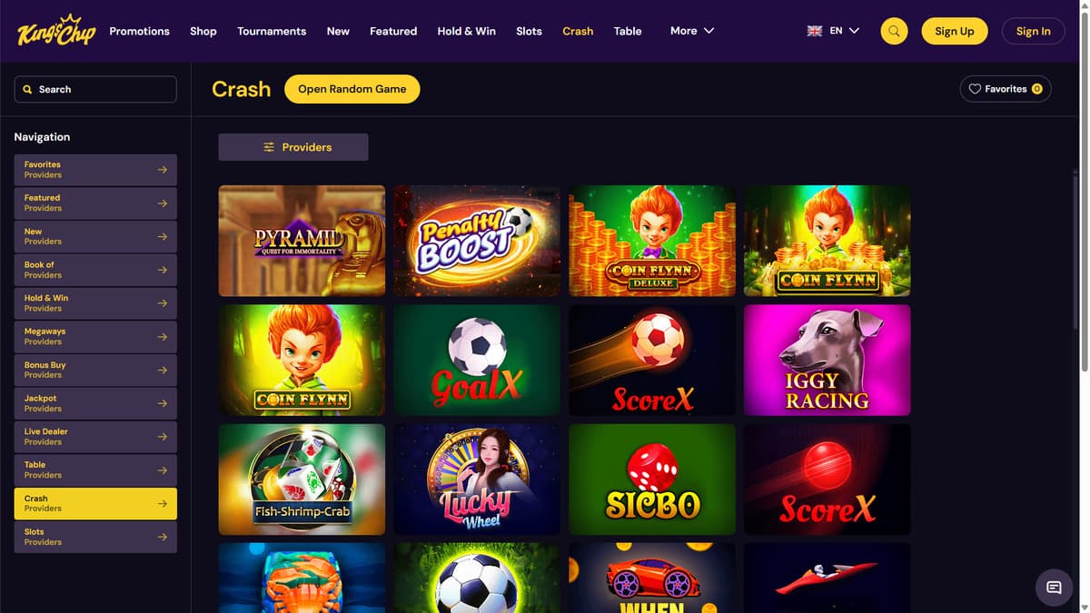 Crash games Kings Chip Casino