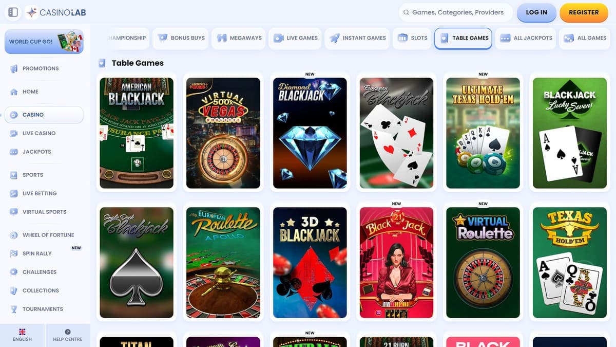 Table games CasinoLab Casino