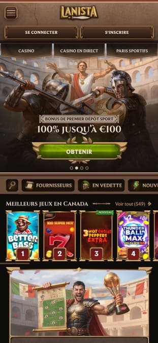 Lanista Casino Application