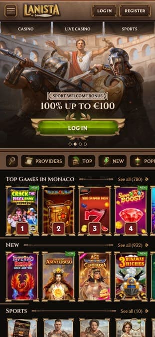 Lanista casino mobile