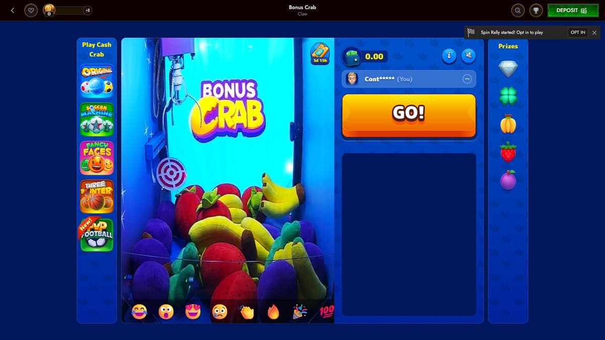 Crab bonus Legiano Casino