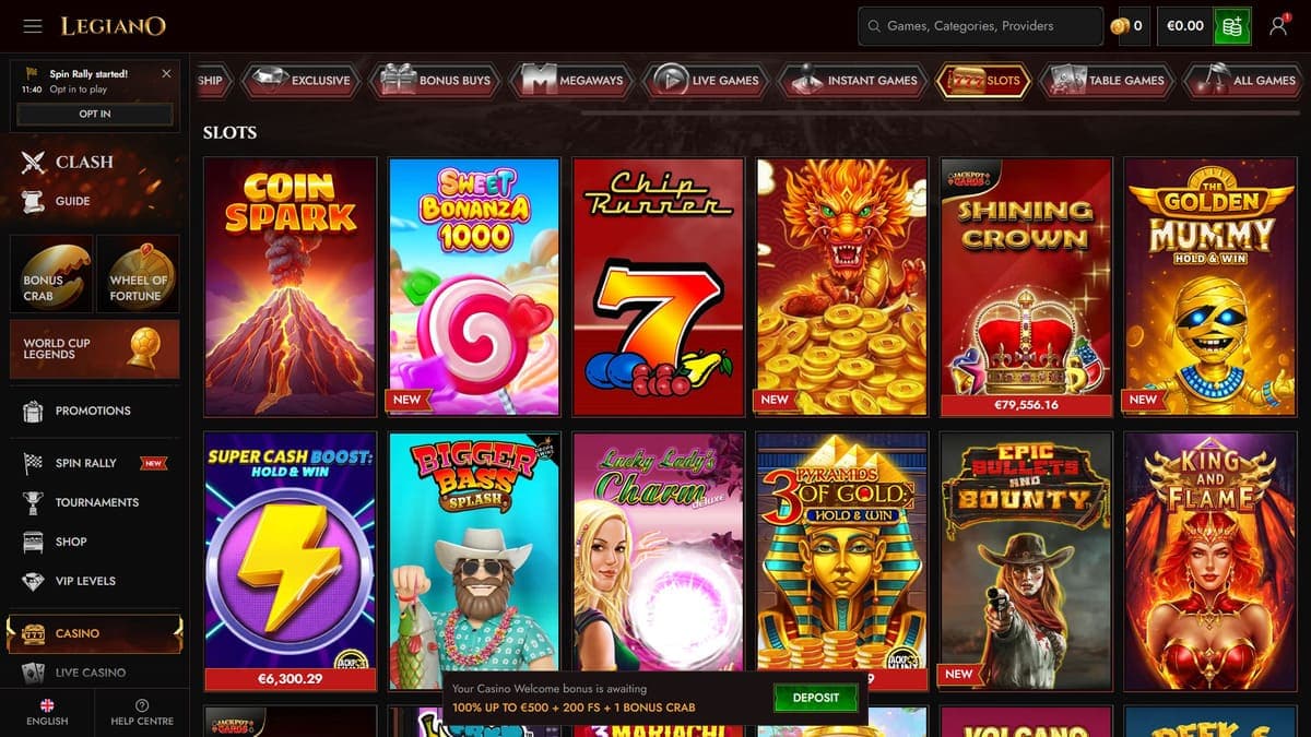Slot machines Legiano Casino