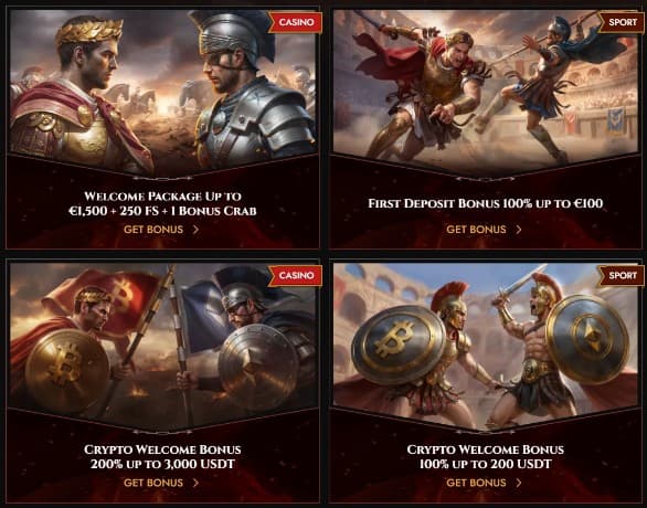 Welcome bonus Legiano Casino