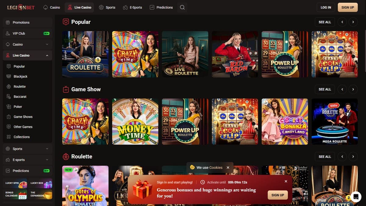 Live casino LegionBet Casino