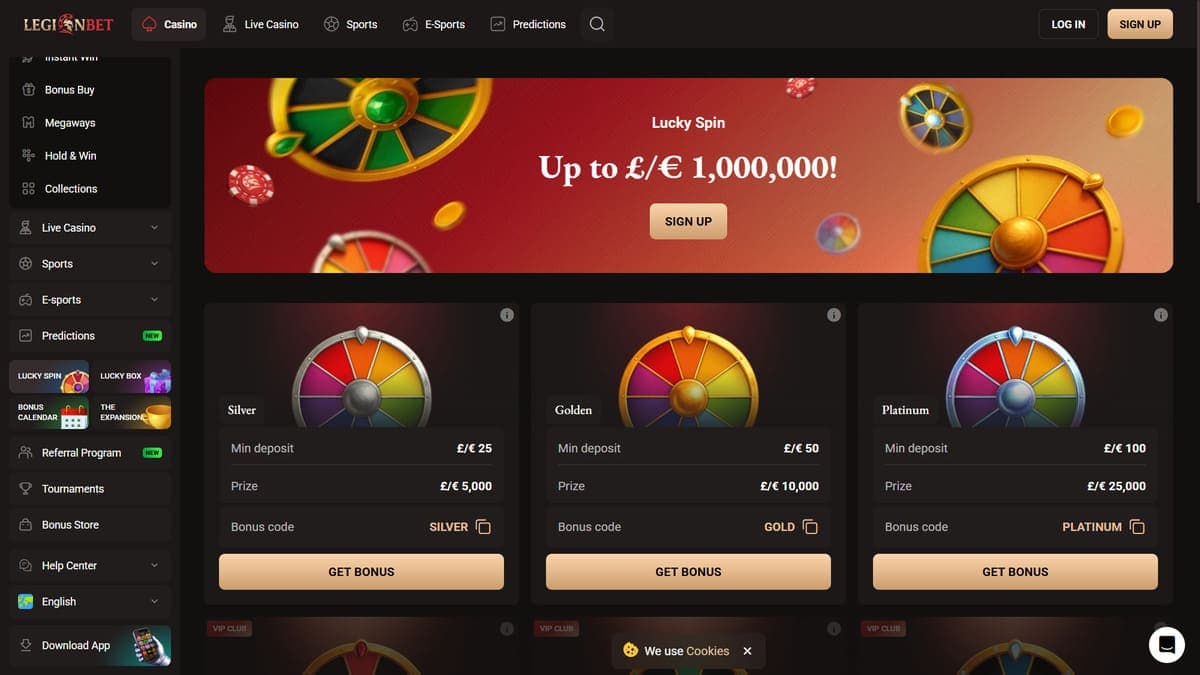Lucky spin LegionBet Casino