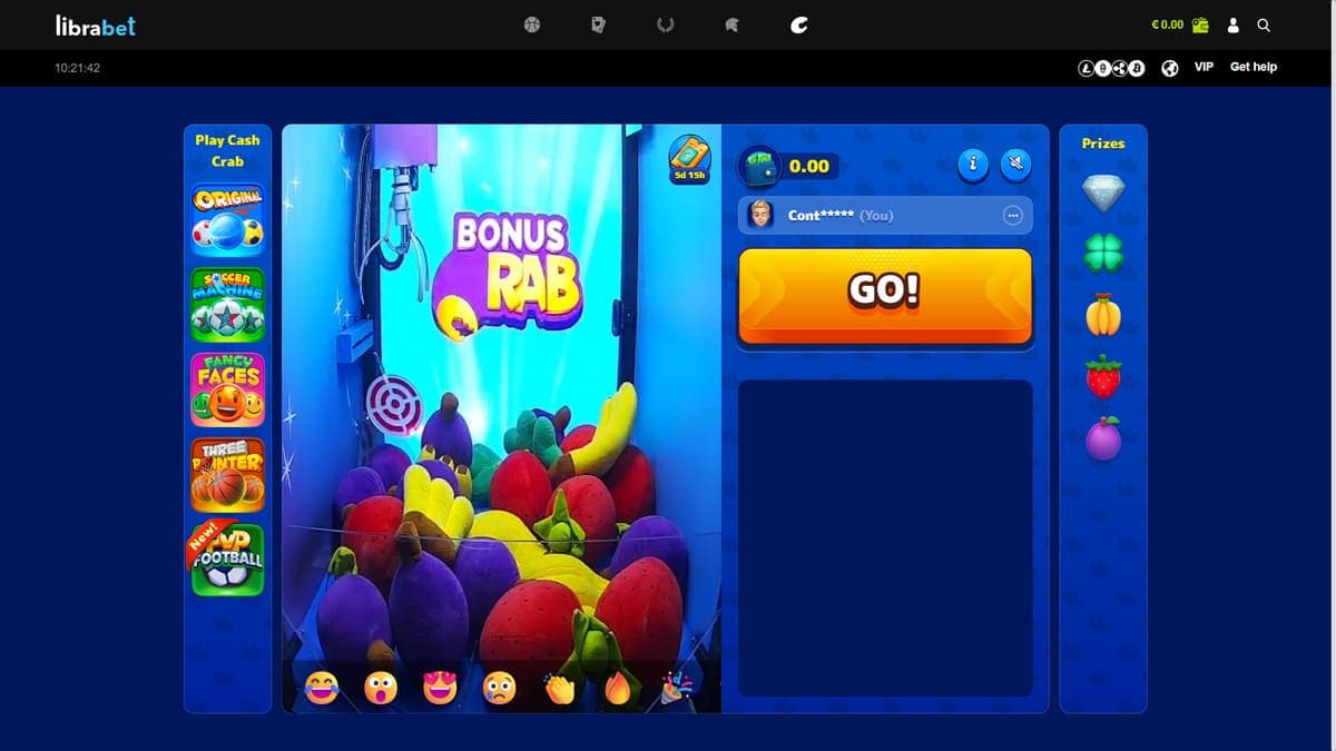 Bonus crab LibraBet Casino