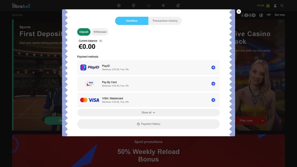Deposit LibraBet Casino