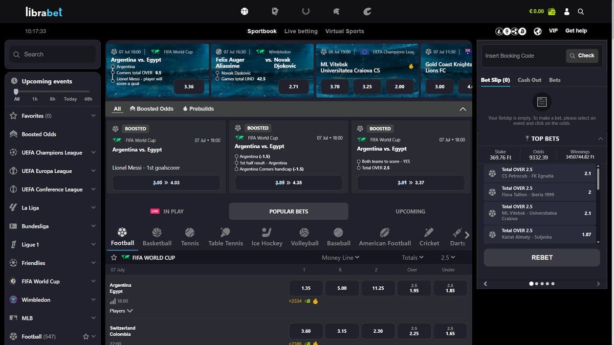 Live sports LibraBet Casino