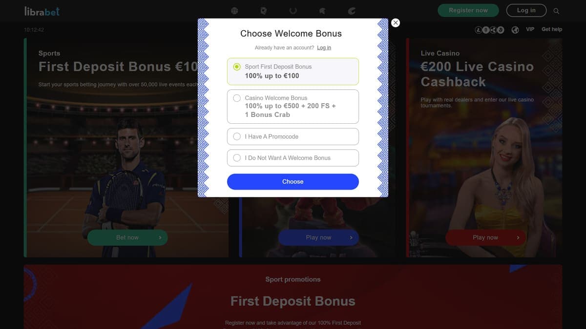 Registration LibraBet Casino