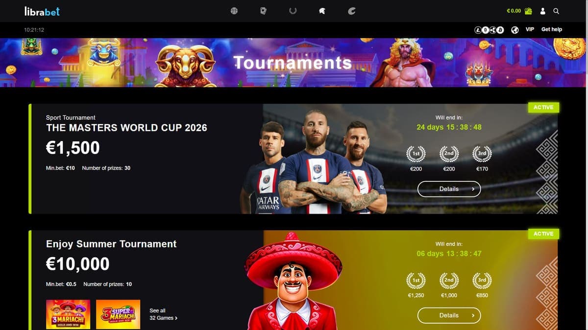 Tournaments LibraBet Casino