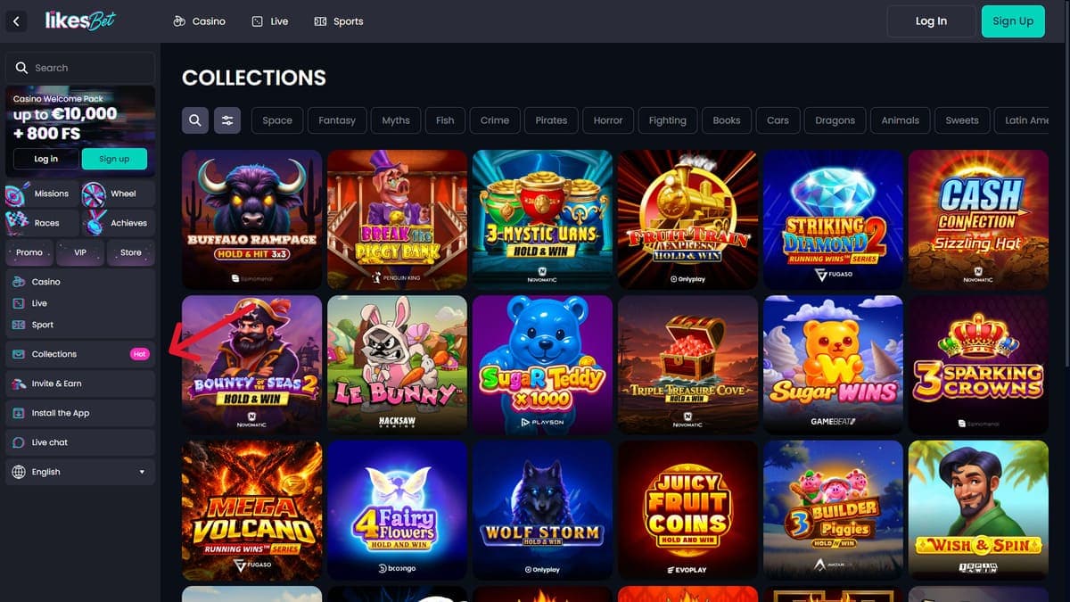 Collections Likes.Bet Casino