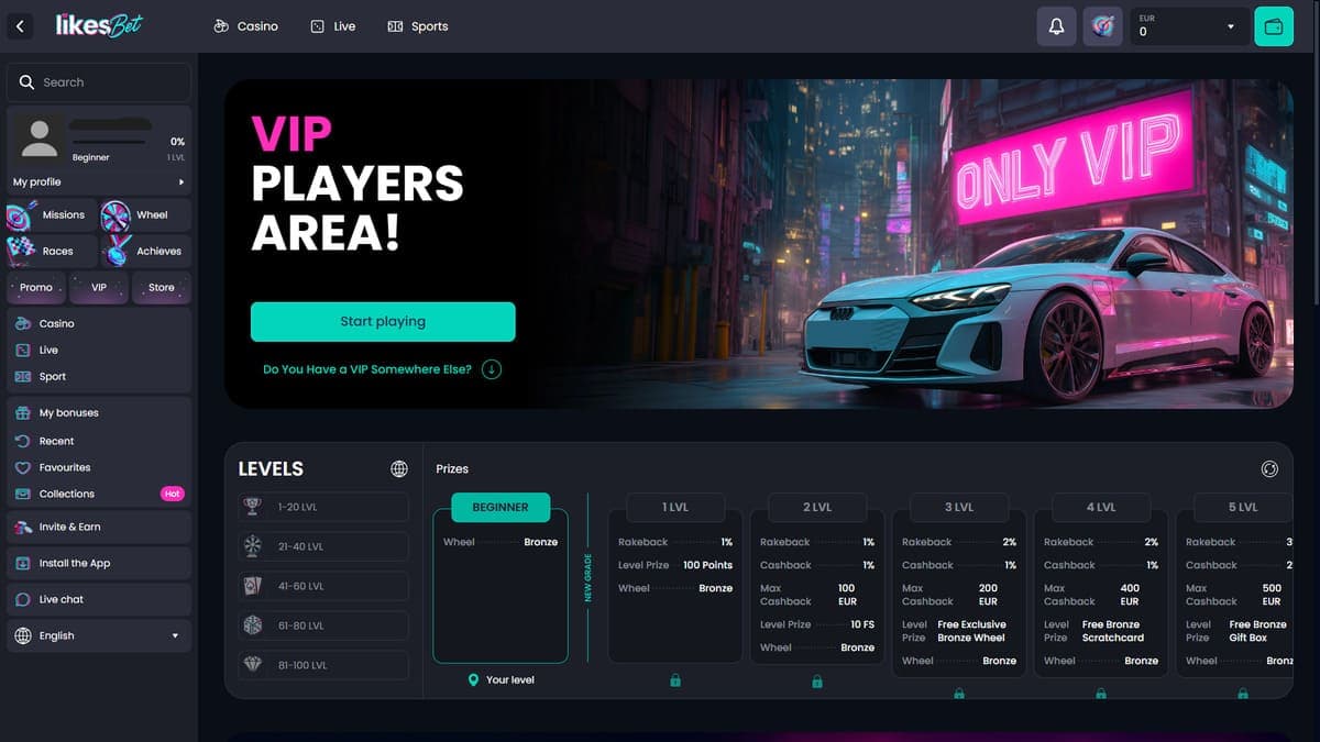 VIP Club Likes.Bet Casino