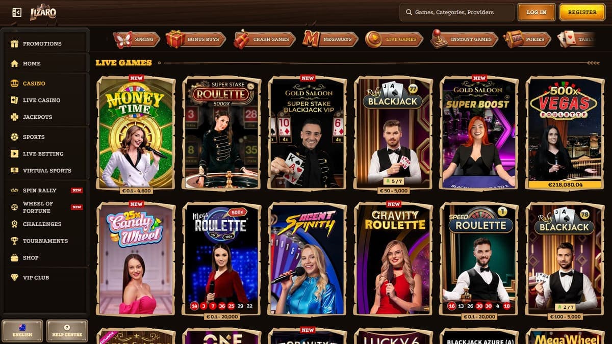 Live casino Lizaro Casino