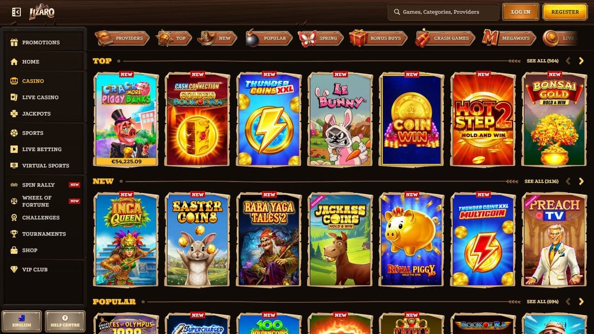 Slot machines Lizaro Casino