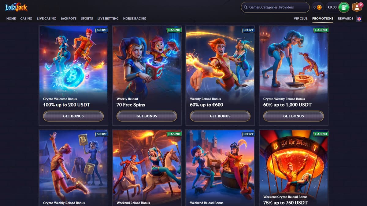 Promotions LolaJack Casino
