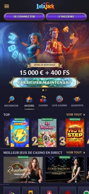 LolaJack Casino Application