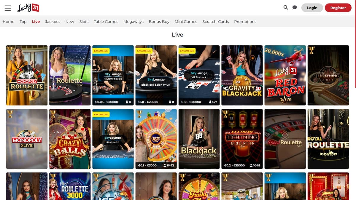 Live Lucky 31 Casino