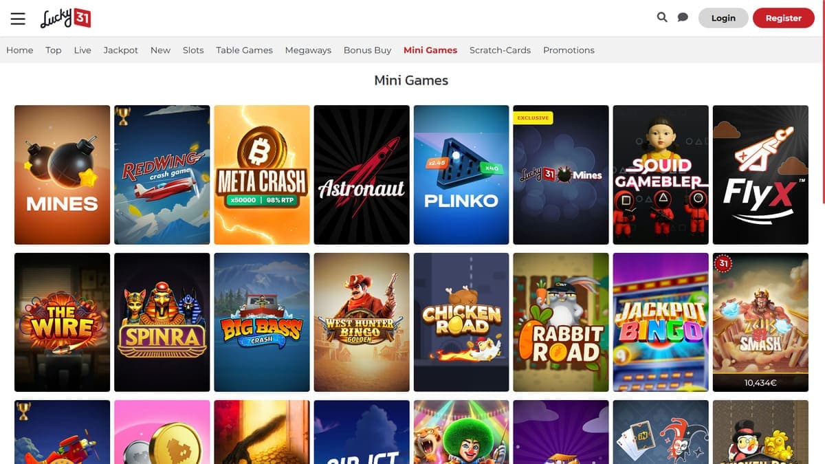Mini-games Lucky 31 Casino