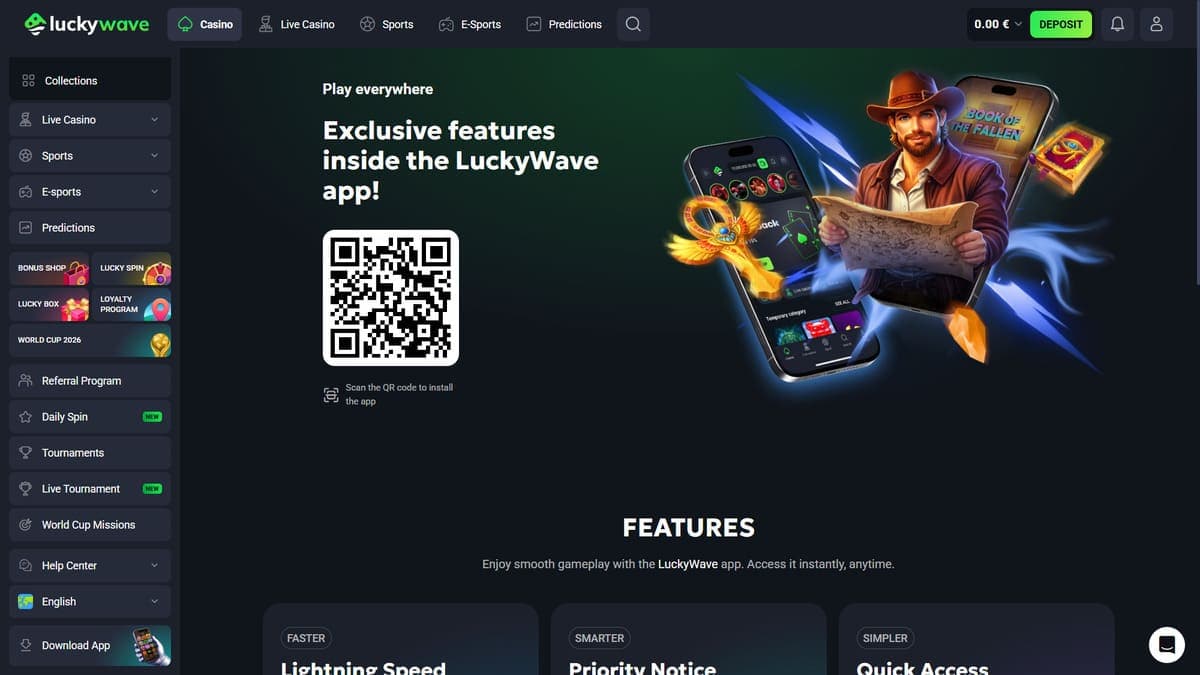 Mobile version Lucky Wave Casino