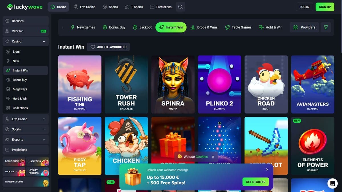 Instant win Lucky Wave Casino
