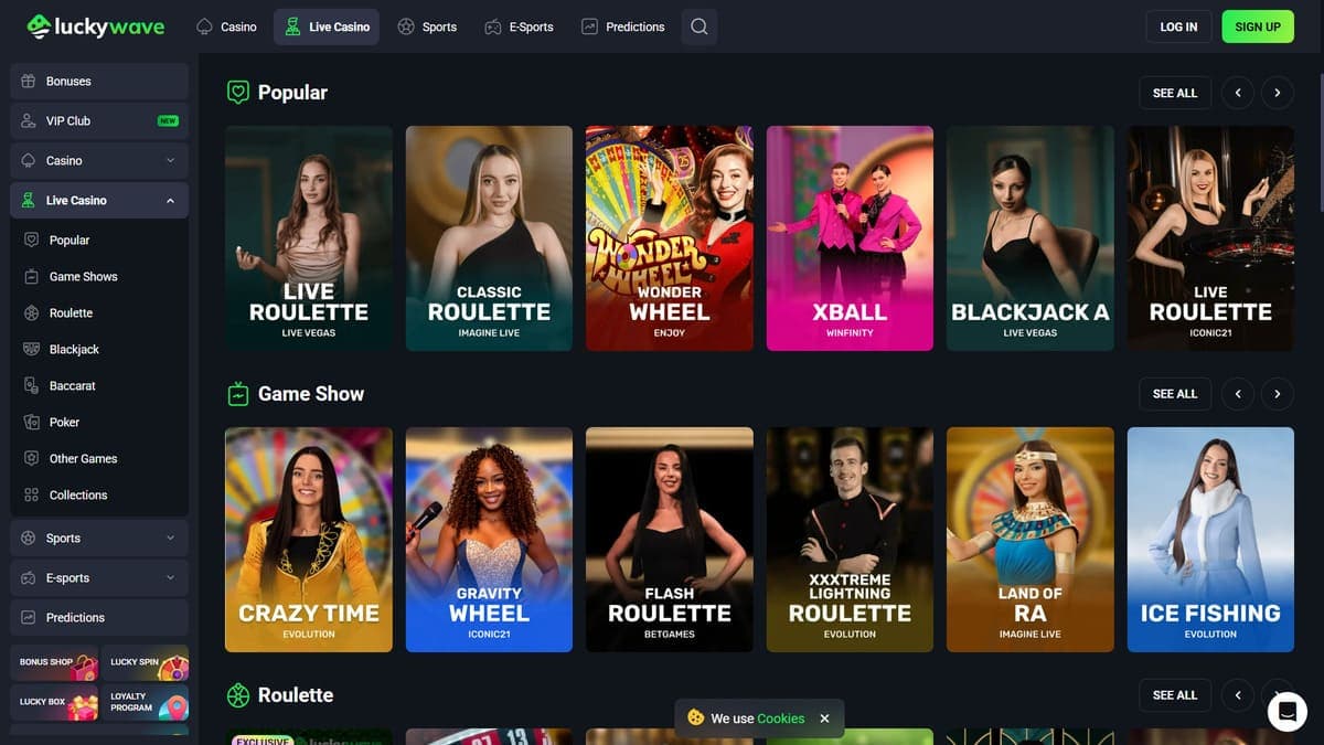 Live casino Lucky Wave Casino