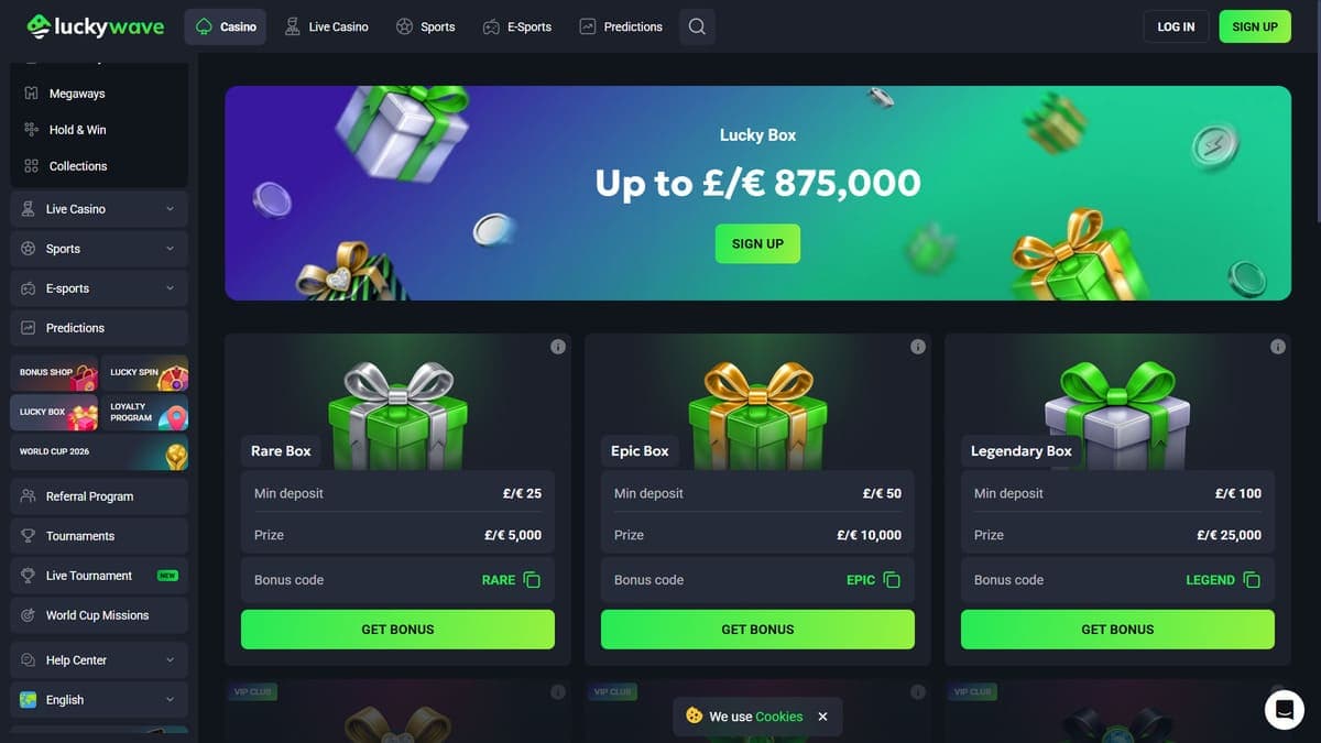 Lucky Box Lucky Wave Casino