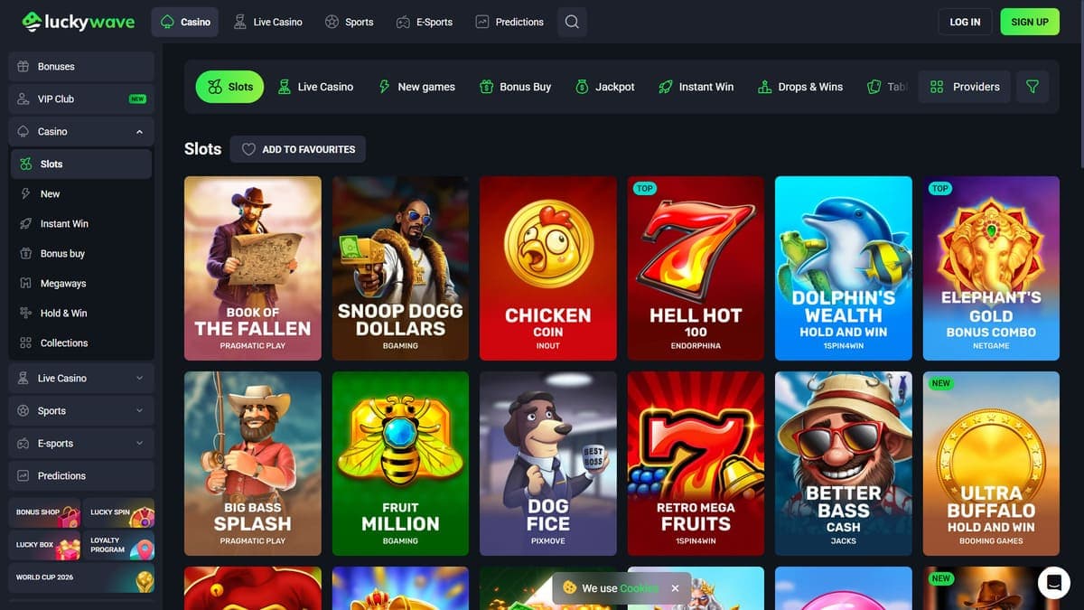 Slot machines Lucky Wave Casino