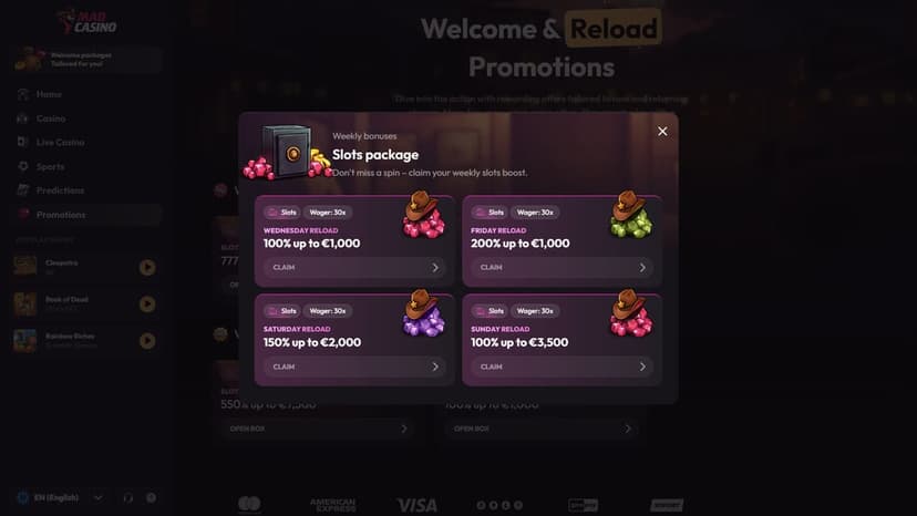 Weekly bonus Mad Casino
