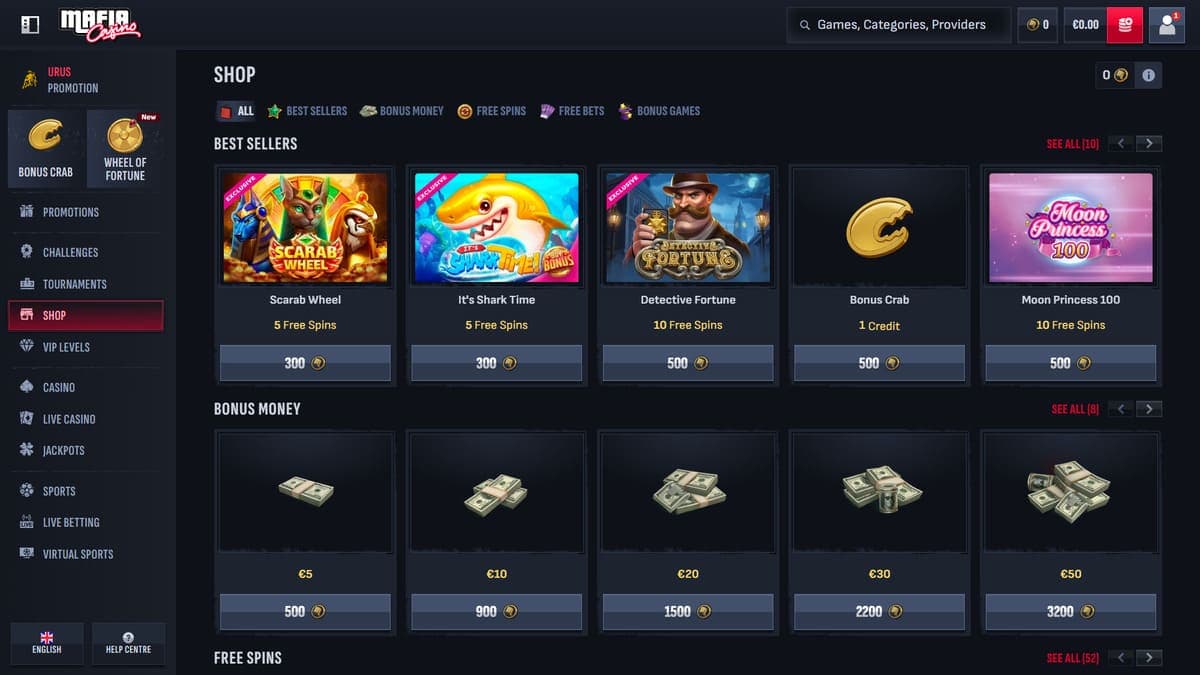 Shop Mafia Casino