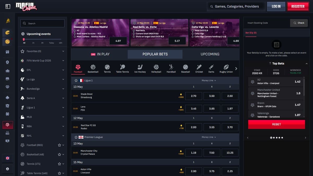 Sports betting Mafia Casino