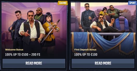 Welcome bonus Mafia Casino