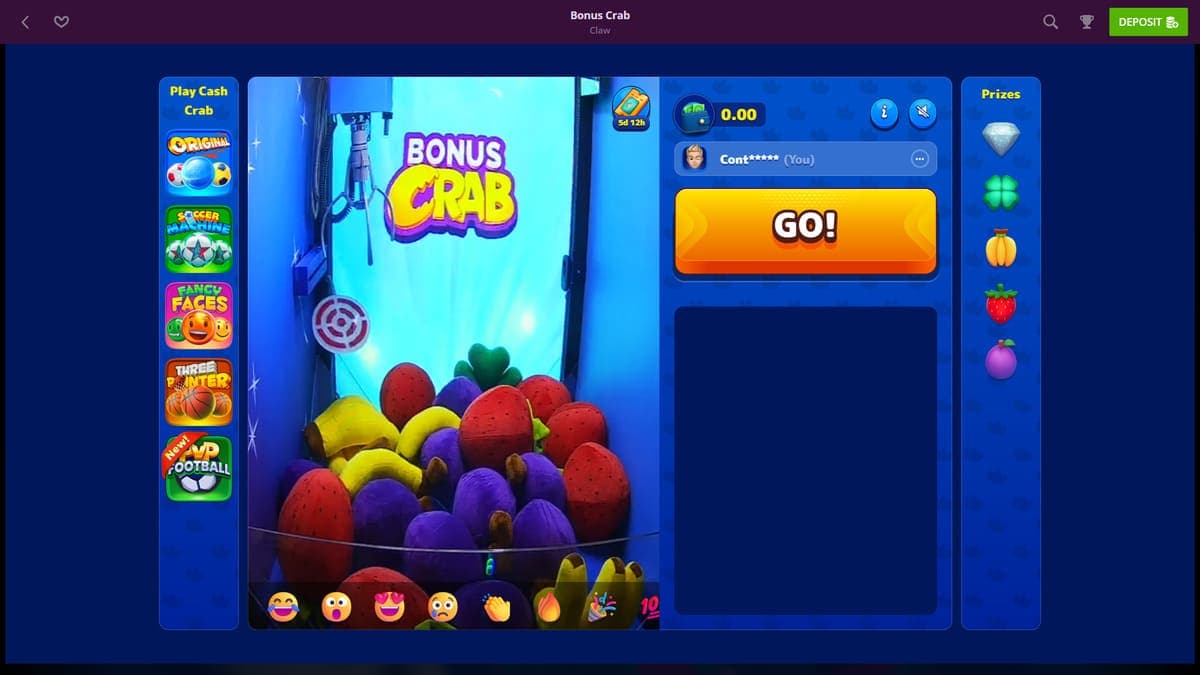 Crab bonus Malina Casino