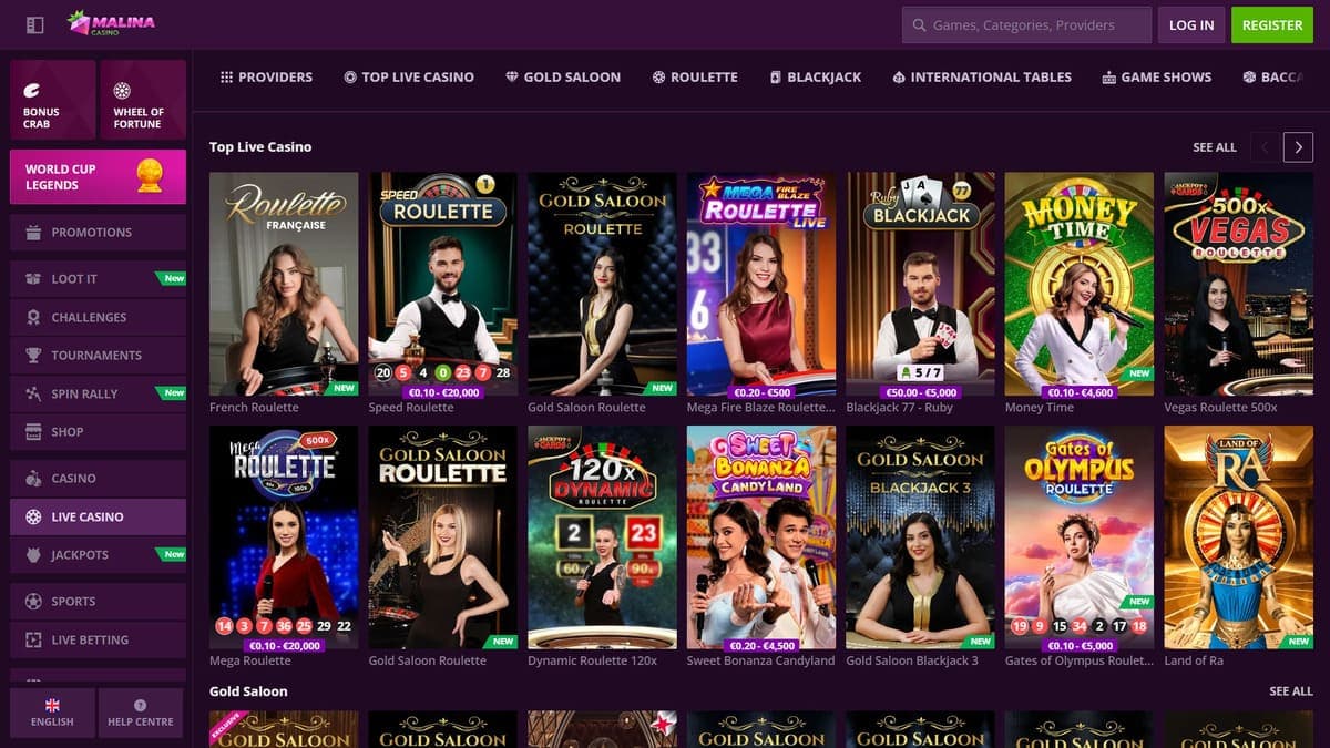 Live Malina Casino