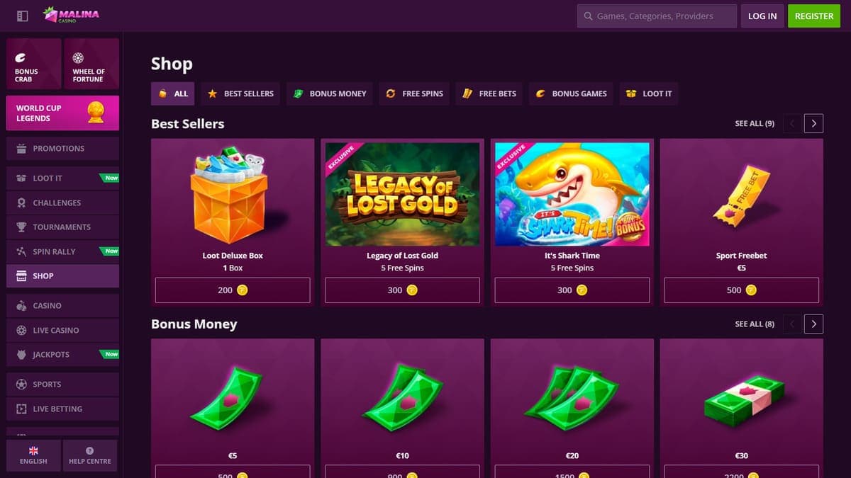Shop Malina Casino