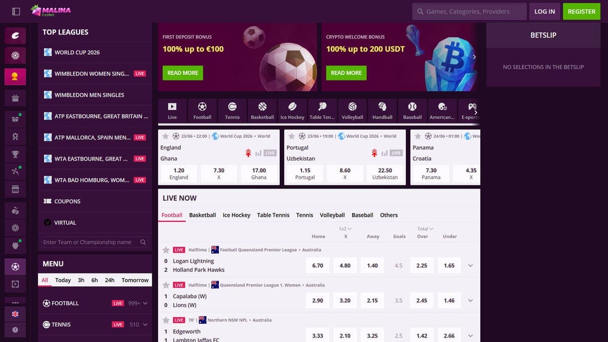Sports betting Malina Casino
