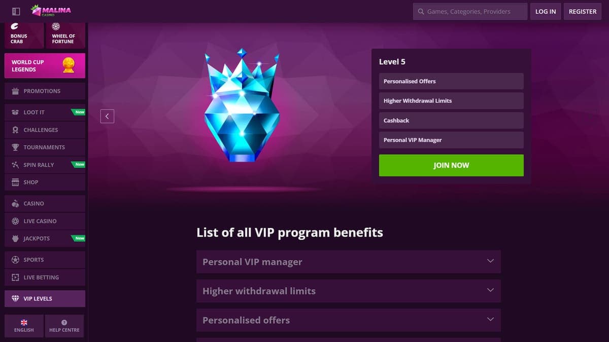 VIP Malina Casino
